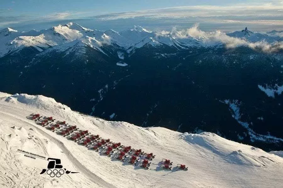 The Whistler Blackcomb Olympic games featuring PistenBully machines